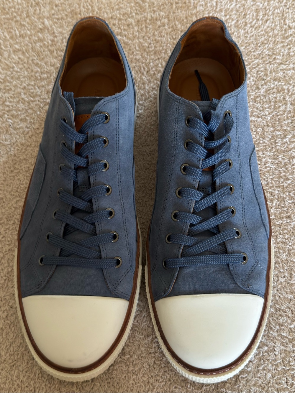 🔵Allen Edmonds Blue Suede Sneakers